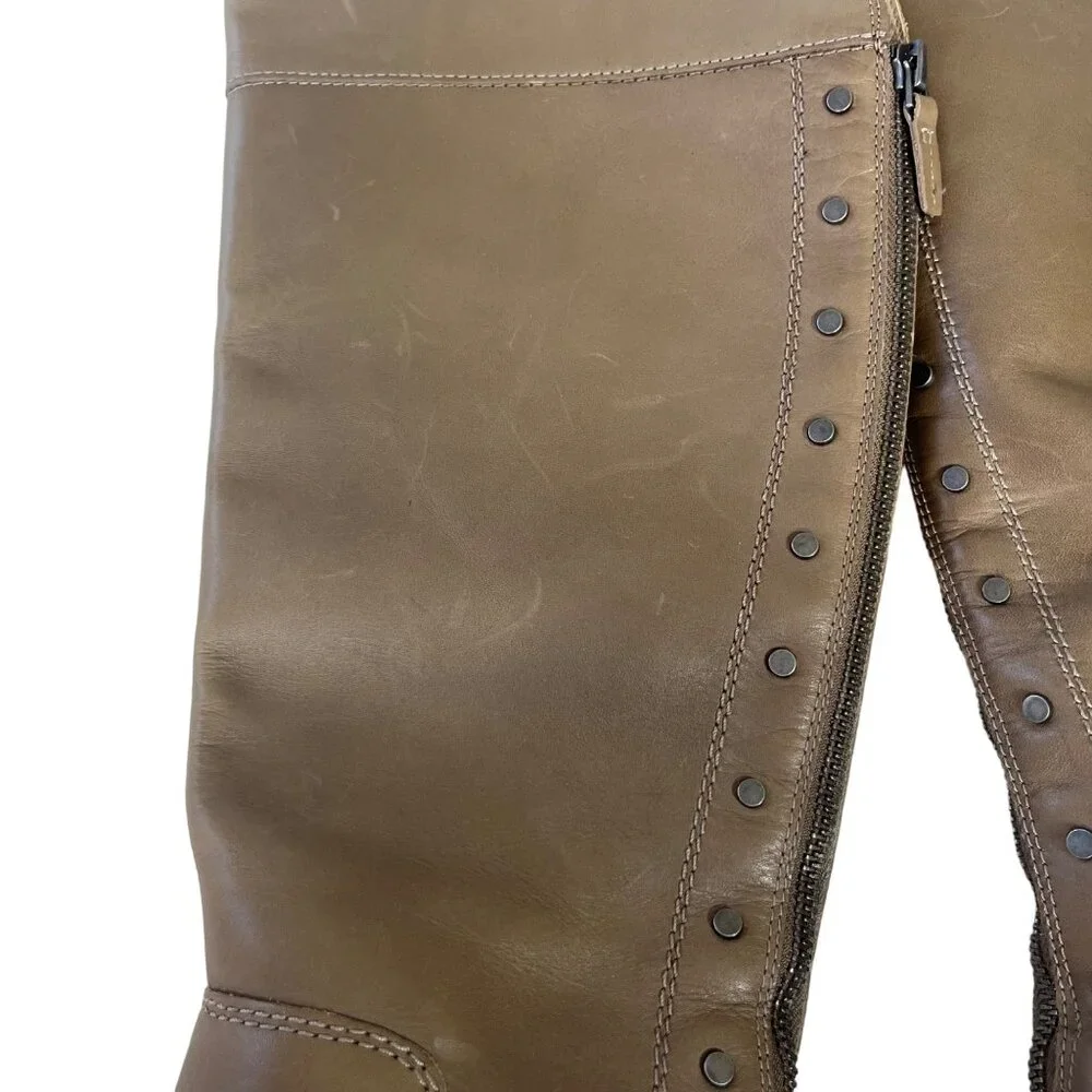 Franco Sarto Roselle Over The‎ Knee Boots Womens 7 M Tan Riding